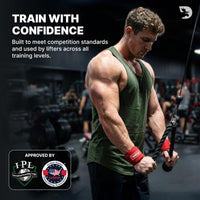 Heavy-Duty 18" Wrist Wraps for Weightlifting with Thumb Loop - USPA Approved Support and Pain Relief for Powerlifting and Weightlifting for Men and Women