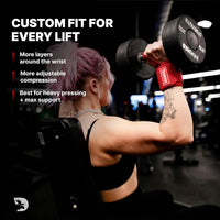 Heavy-Duty 18" Wrist Wraps for Weightlifting with Thumb Loop - USPA Approved Support and Pain Relief for Powerlifting and Weightlifting for Men and Women