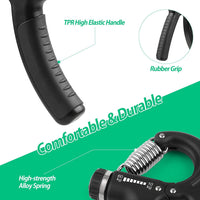 Grip Strength Trainer, Hand Grip Strengthener, Grip Strengthener, Adjustable Resistance, Forearm Strengthener, Perfect for Musicians Athletes