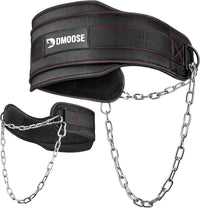 Dip Belt for Weight Lifting, Pullup, Squats & Dips - 36" Robust Steel Chain, Comfortable Neoprene Padding Supports 350Lbs - Gym Weight Belt for Strength Training Workout & Weightlifting